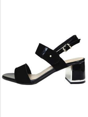 🌿 Browns Women's Black Block Heel Sandals, Size 40 ~ EUC
